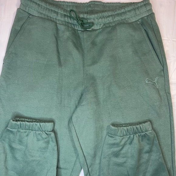 Puma Forest Green Joggers with Logo - Picture 3 of 11